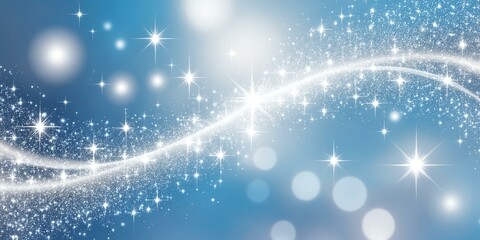 Wall Mural - create a silver and sky blue vibrant sparkling backgro background