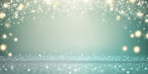 Wall Mural - create a ivory and soft teal vibrant sparkling backgro background