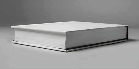 Wall Mural - Book Cover Design White Textured Surface with Clipping Path Photo. Concept Book Cover Design, White Textured Surface, Clipping Path, Photo