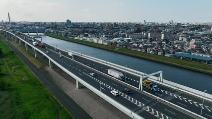 Poster - 高速道路の空撮
