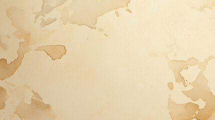 Poster - A light brown paper texture with brown coffee stains with copy space text for texture, background, and design.