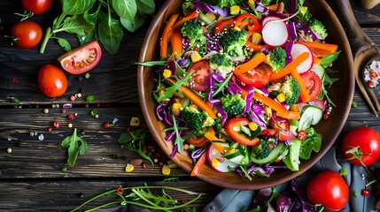 Mixed vegetables salad from fast food restaurant more related