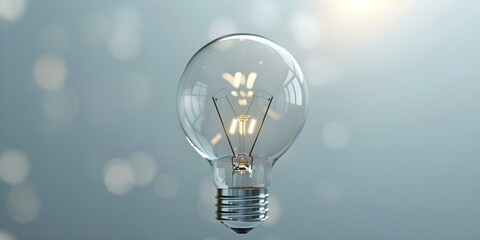 Wall Mural - symbols surrounding light bulb represent creativity innovation and research sparks. concept creativi