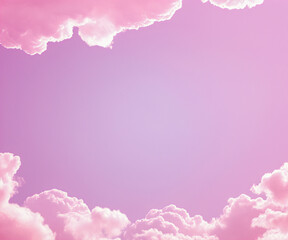 Wall Mural - pink sky and clouds background