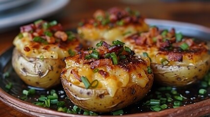 **Ultimate comfort food: Mac and cheese bites and loaded potato skins