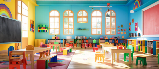 Wall Mural - comfortable modern room kids school