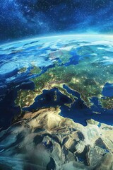 Wall Mural - Nighttime Earth View from Space