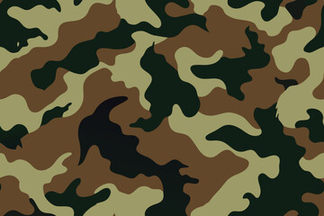 Wall Mural - Rugged Camouflage Fabric Texture Seamless Pattern Design