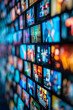 © Emanuel - Television streaming and TV broadcast, multimedia wall concept