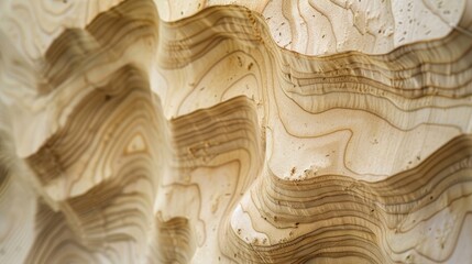 Poster - Unfinished Birch Plywood Close Up Abstract Texture