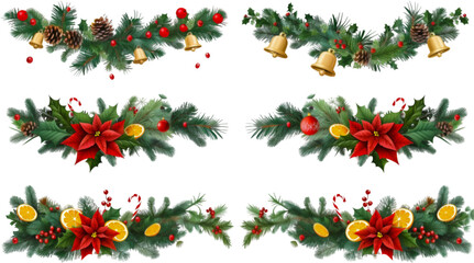 Wall Mural - christmas wreath with holly