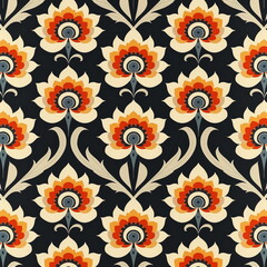 Wall Mural - seamless vintage floral pattern