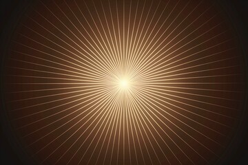 Poster - Bright glowing starburst radiating light beams from a central point on a dark background, perfect for abstract and design projects.