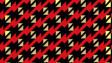 Wall Mural - Classic Black Houndstooth Fabric Seamless Pattern for Textile Design