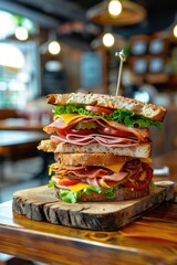 Wall Mural - Sandwich on a Cutting Board