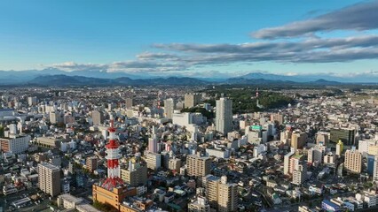Aufkleber - 都市のドローン空撮