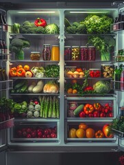 Wall Mural - Vegetable Fridge Stock Photo