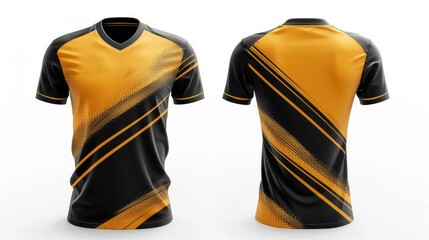 template Black Gold Sports Jersey Designs, AI Generative