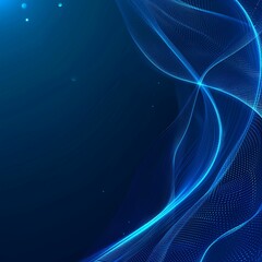 Poster - Abstract Blue Digital Wave Pattern Design
