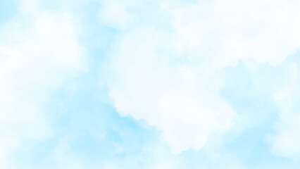Wall Mural - summer blue sky cloud gradient light white background. picturesque view of clouds in blue sky