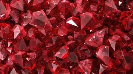 Wall Mural - abstract ruby background showing a red crystal surface