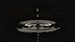 © wannakorn - A single drop of water against a black background.