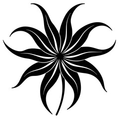 Poster - black and white flower