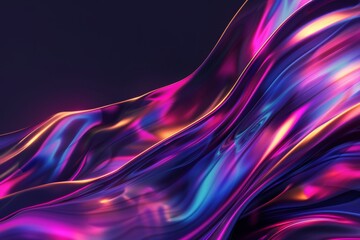 Poster - Abstract Liquid Wave in Vibrant Hues
