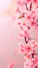 Poster - Elegant soft pink sakura background
