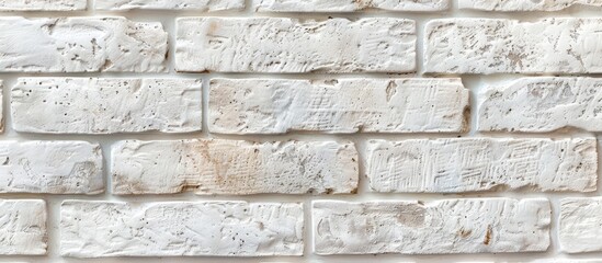 Aufkleber - Beige Plastered Brick Wall Texture. Lime Wash Brick Wall Seamless Surface And Abstract Solid Background.High-resolution seamless texture. with copy space image. Place for adding text or design