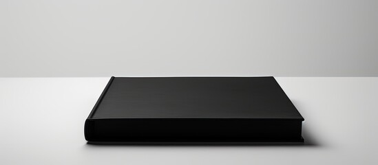 Aufkleber - Black square book on a white backdrop with copy space image.