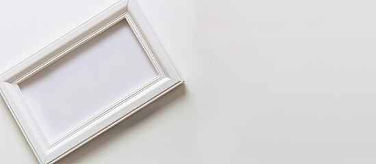Aufkleber - white  modern  photo frame isolated on white background. with copy space image. Place for adding text or design