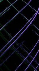 Aufkleber - Energy threads twist in flow. Design. Living energy lines are intertwined in flow. Swirling column of neon lines