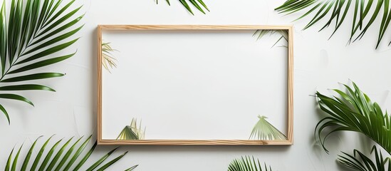 Aufkleber - a picture frame on a white. with copy space image. Place for adding text or design
