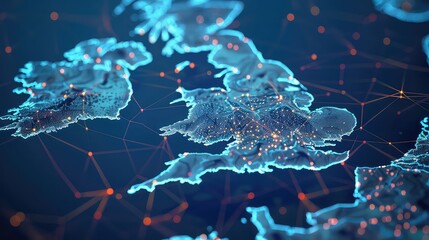 Technology Network Background, Generative AI