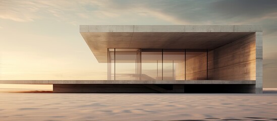 Poster - Contemporary structure with empty space for a picture. with copy space image. Place for adding text or design