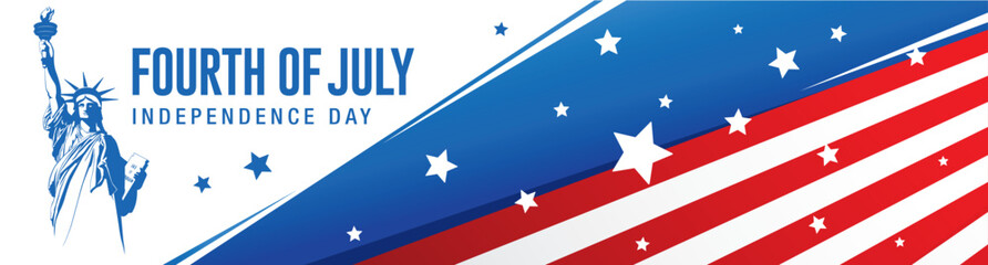 Wall Mural - Fourth of July Independence Day. Vector illustration