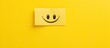 © vxnaghiyev - A cheerful expression on an empty yellow adhesive note with a copy space image.