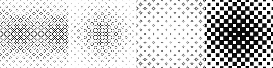 Canvas Print - Black and white pattern collection