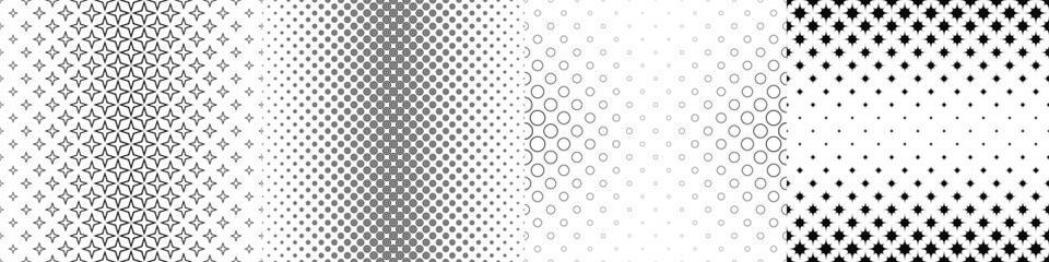 Canvas Print - Black and white pattern collection