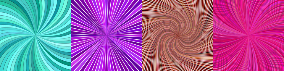 Poster - Abstract geometric swirl, ray burst background set