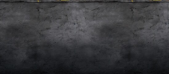 Poster - Background of asphalt texture with yellow lines provides copy space image.