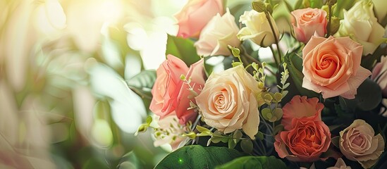 Poster - Floral arrangement with copy space image.