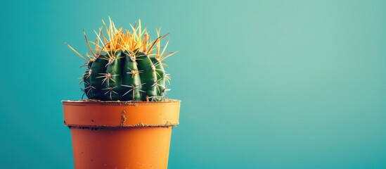 Poster - Adorable cactus with a creative design ideal for a copy space image.
