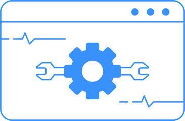 Website Maintenance Line Icon