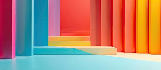 Poster - Colorful backdrop with copy space image.
