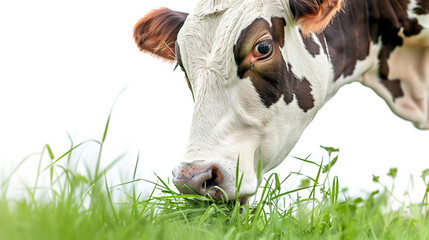 Sticker - Close-up of a cow eating grass