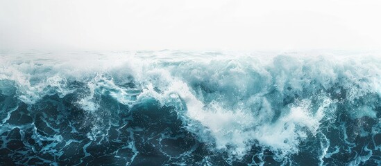 Aufkleber - An image with copy space of a beautifully crashing ocean wave.