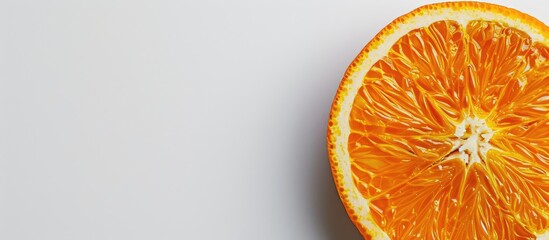 Poster - Orange on a white backdrop, providing copy space image.