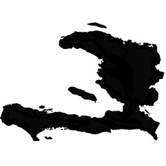 Wall Mural - haiti map silhouette on transparent background